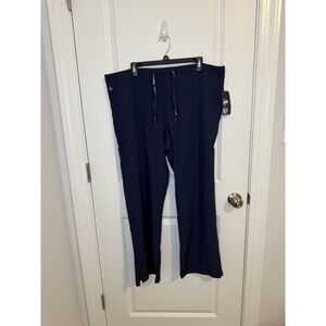 Med Couture Energy Women's Navy Blue Scrub Pants Straight Leg Size XL Pull On